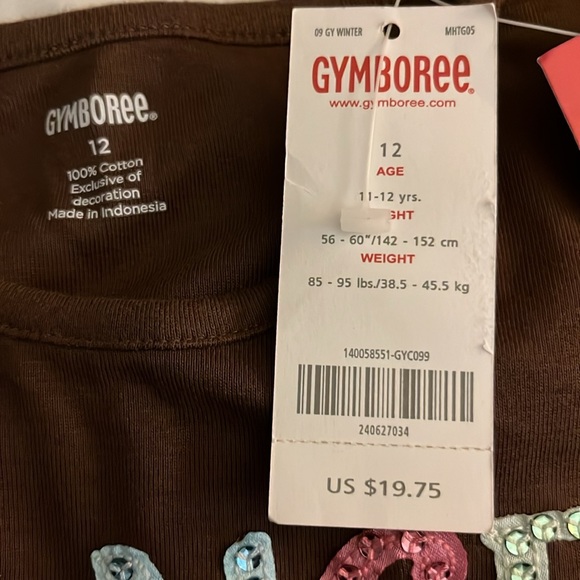 Gymboree brown sequin DANCE long sleeve t-shirt sequin ballerina size 12 NWT - Picture 2 of 11